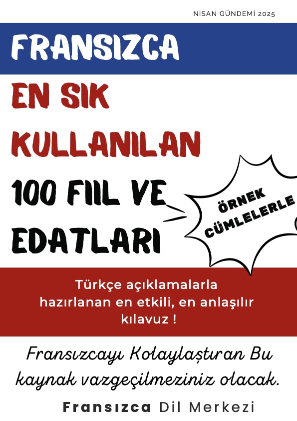 Fransızca en sık kullanılan 100 fiil ve edatları - Fransizca dil merkezi